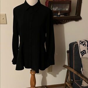 Pomander Place Classic Black Blouse like new